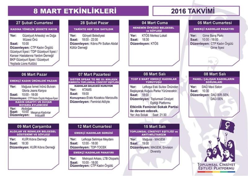 8 Mart programı